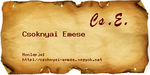 Csoknyai Emese névjegykártya